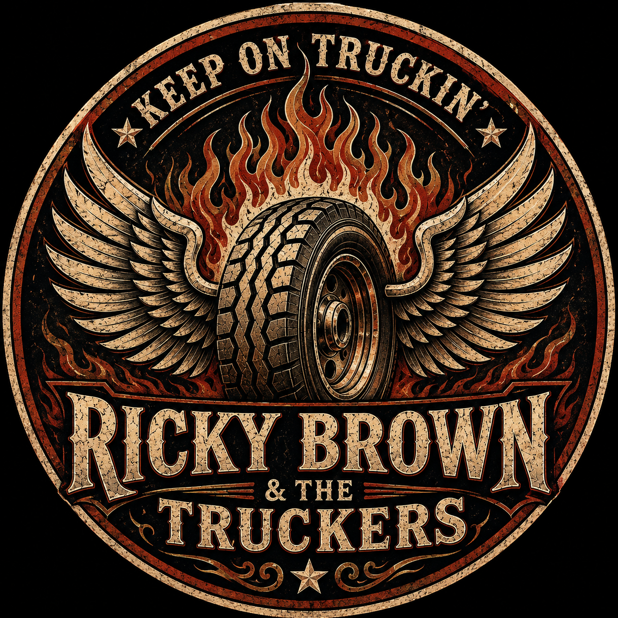 Emblema Keep On Truckin' de Ricky Brown & the Truckers