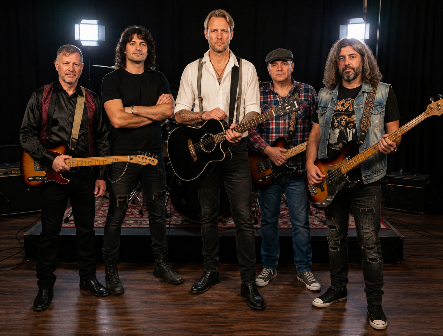 Ricky Brown & the Truckers — De izquierda a derecha: Mackey, Ignassimus, Ricky, Jacky y Marcel
